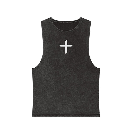 Cross/Chi-Rho Stonewash Tank Top