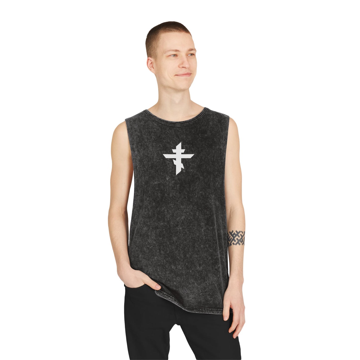 Eastern Cross/Chi-Rho Stonewash Tank Top