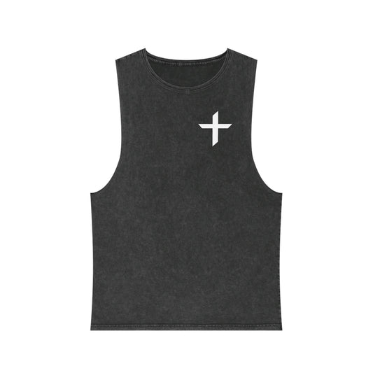 Cross/Chi-Rho Stonewash Tank Top