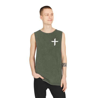 Cross/Chi-Rho Stonewash Tank Top