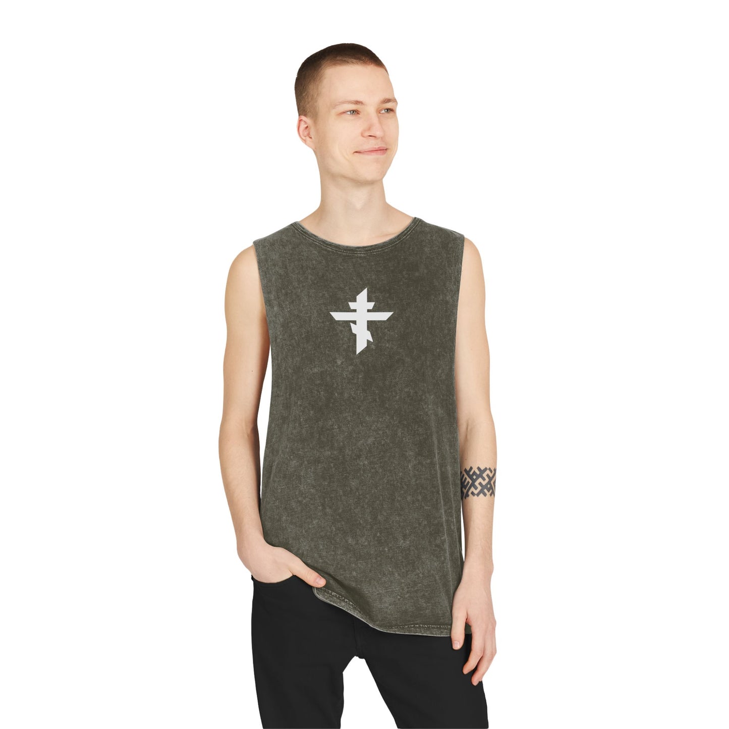 Eastern Cross/Chi-Rho Stonewash Tank Top
