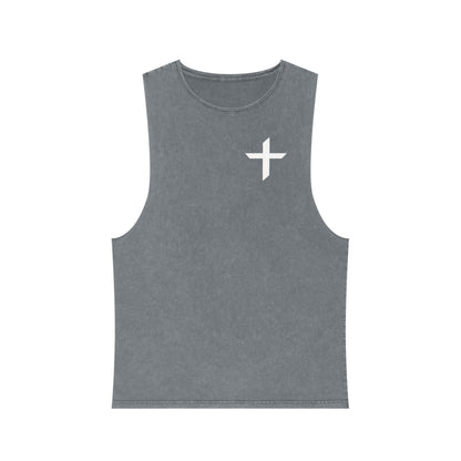 Cross/Chi-Rho Stonewash Tank Top