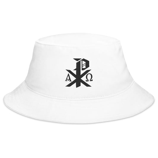 Chi-Rho Bucket Hat - White