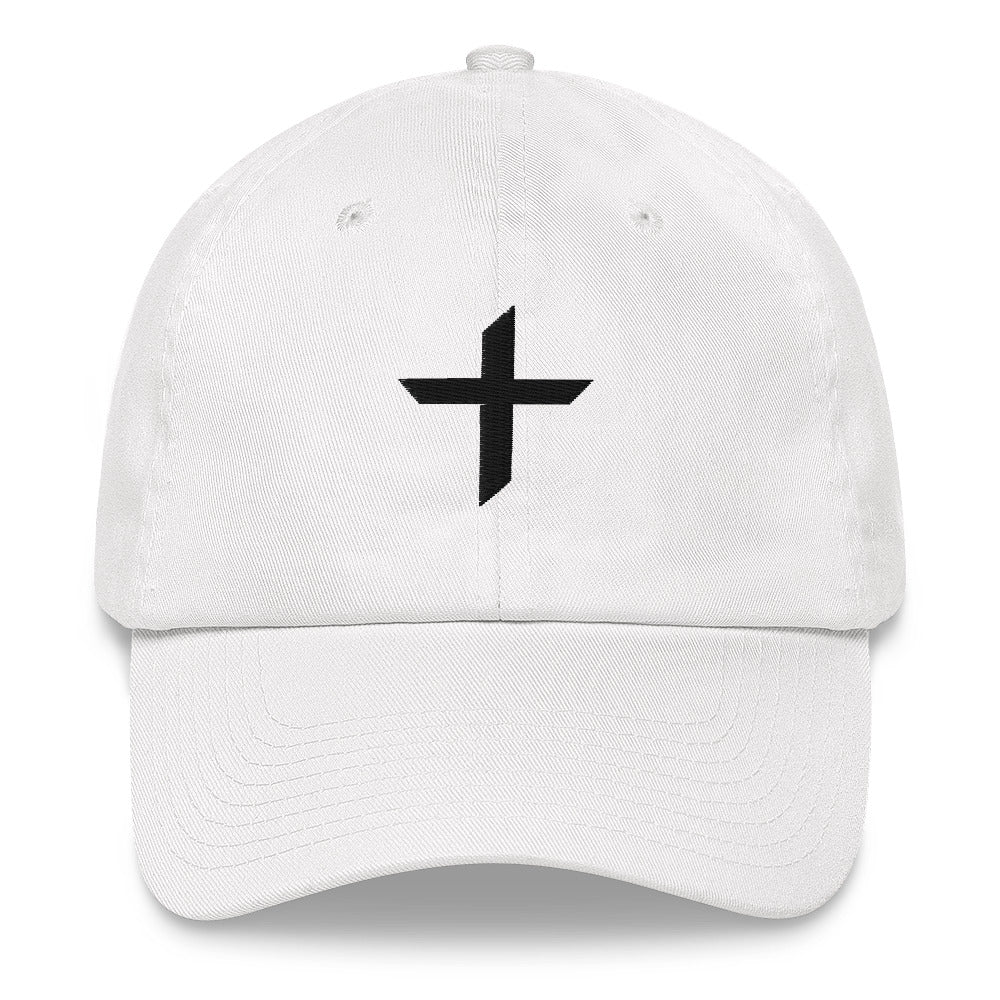 Cross Strapback Hat - White