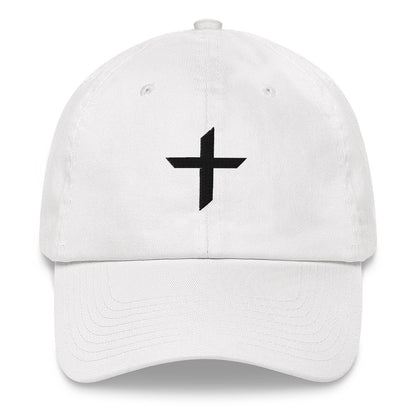 Cross Strapback Hat - White