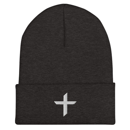 Cross Cuffed Beanie