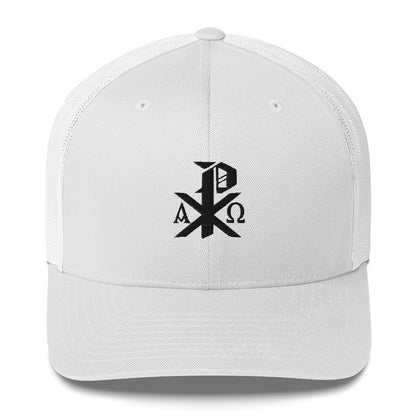 Chi-Rho Trucker Cap - White