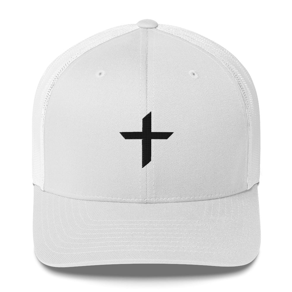 Cross Trucker Cap - White