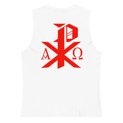 Crusaderbrah Tank Top (White/Red)