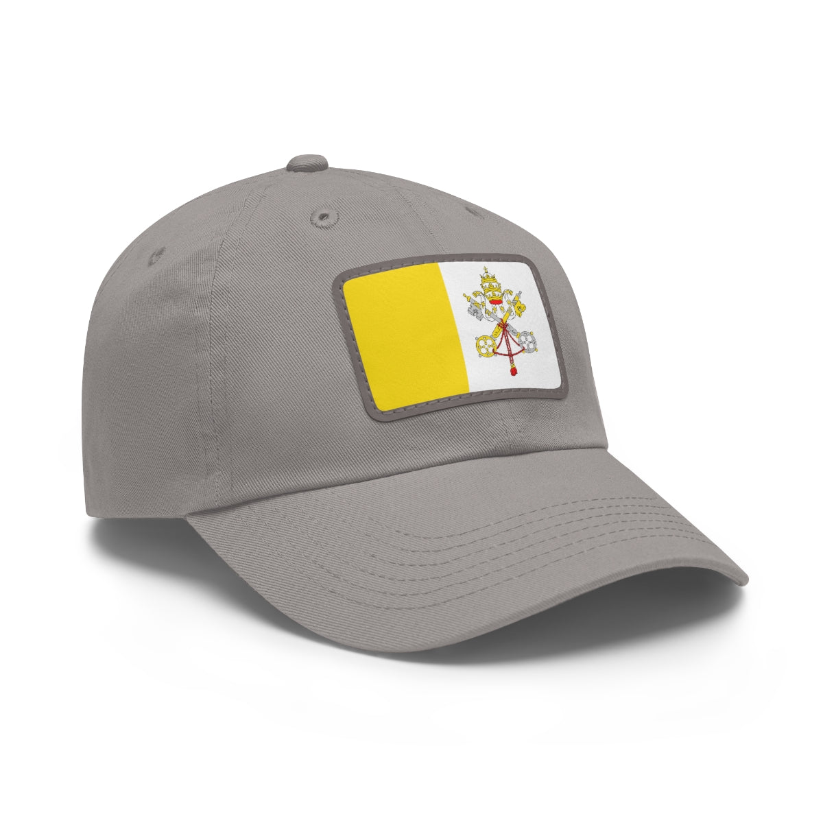 Vatican Flag Hat with Leather Patch