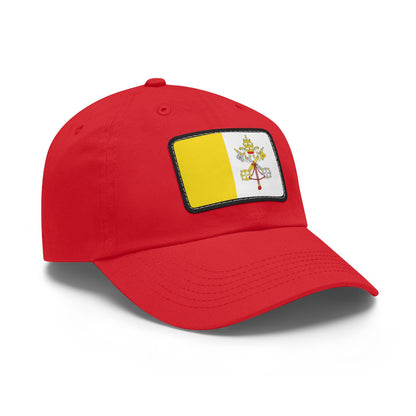 Vatican Flag Hat with Leather Patch