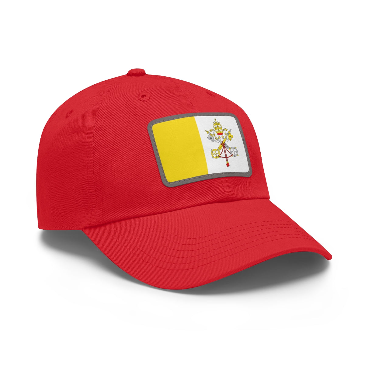 Vatican Flag Hat with Leather Patch