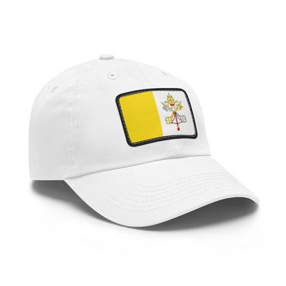 Vatican Flag Hat with Leather Patch