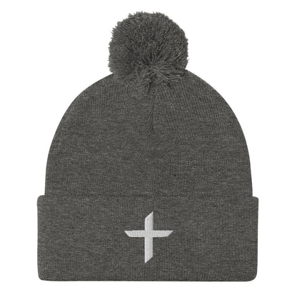 Cross Pom-Pom Beanie